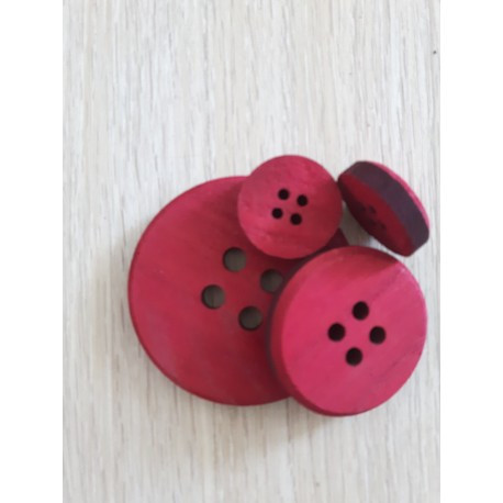 WOOD BOTTON PZ.30 3 SIZES RED