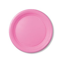 Piattino Dessert Rosa Plastica Pz 25