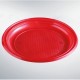 PIATTINO DESSERT ROSSO PLASTICA PZ 25