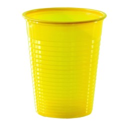 Bicchieri Giallo Plastica  Cc200 Pz.50