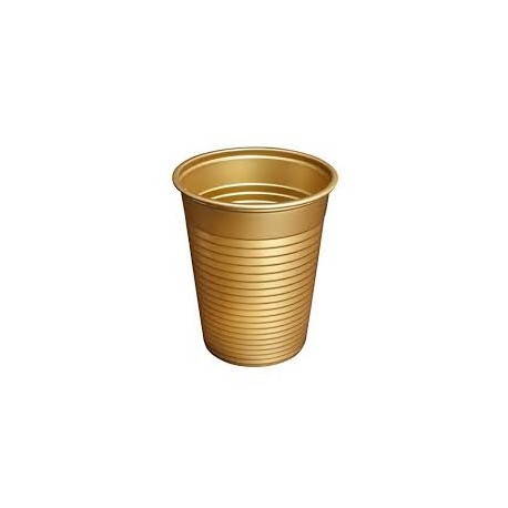 BICCHIERI ORO PLASTICA CC200 PZ.50