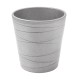 VASO CERAMICA RIGATO ARGENTO H140 D130