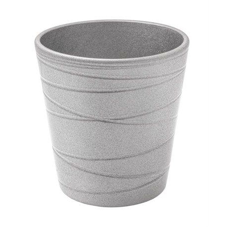 VASO CERAMICA RIGATO ARGENTO H140 D130