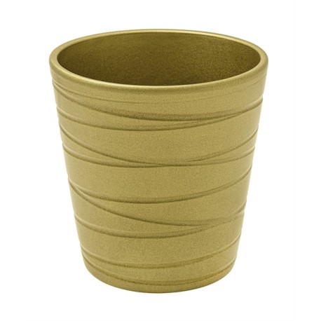 VASO CERAMICA RIGATO ORO H140 D130