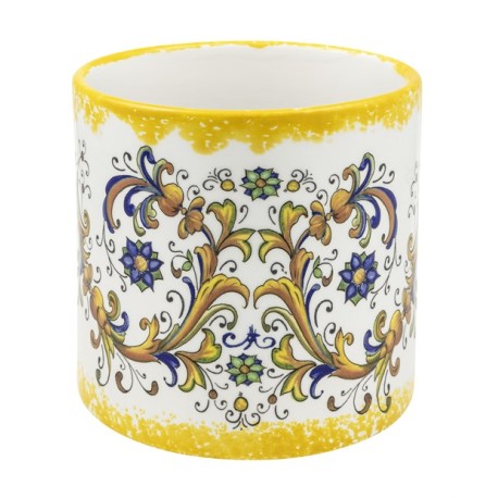 CILINDRO CERAMICA MAIOLICA GIALLO H160D150