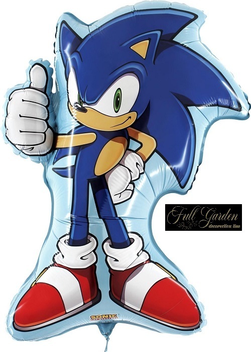 Composizione di palloncini Sonic the Hedgehog, 5 foil assortiti