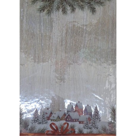 BUSTE NATALE X100 VILLAGE 40X60 TRASPARENTE