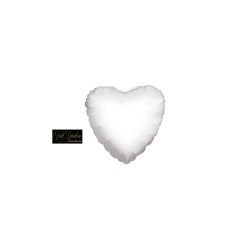 Mylar Cuore White 18"