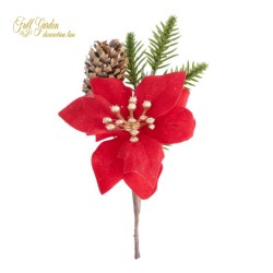 Pick  Poinsettie/pigna Red