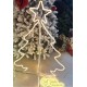 ALBERO 3 D CON NEON FLEX BIANCO CM.120X86X76