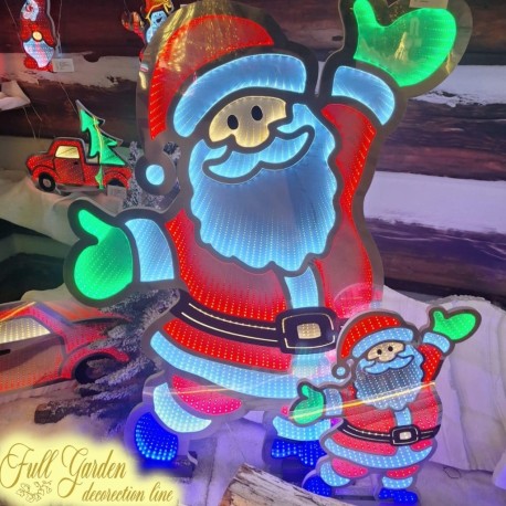 BABBO NATALE  CM 120 CON LED MULTICOLOR