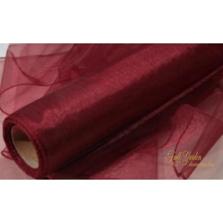 BOBINA ORGANZA CM50X9MT SINGLE TONE BORDEAUX