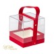 SCATOLINA PLEXIGLASS ROSSA 14X14H14,5