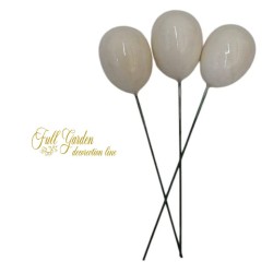 PICK 12 BALOONS D.2,5X11H WHITE