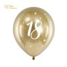 Palloncino 12" Oro 18 Anni Glossy Gold Pz 6