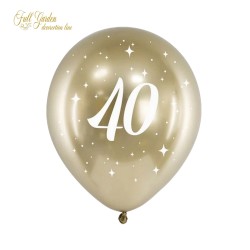 Palloncino 12" Oro 40 Anni Glossy Gold Pz6