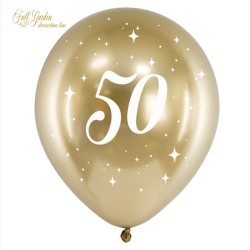 Palloncino 12" Oro 50 Anni Glossy Gold Pz6