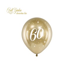 Palloncino 12" Oro 60 Anni Glossy Gold Pz6