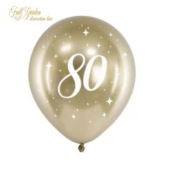 Palloncino 12" Oro 80 Anni Glossy Gold Pz6