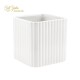 CUBO RIGATA  CERAMICA BIANCO  H135X135X135