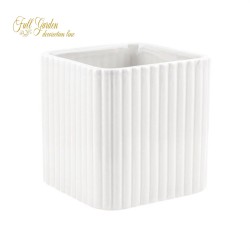 Cubo Rigata  Ceramica Bianco  H116x115x115